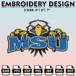 morehead state eagles embroidery files, embroidery designs, ncaa embroidery files, digital download....