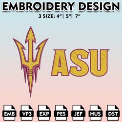 arizona state sun devils embroidery files, embroidery designs, ncaa embroidery files, digital download....