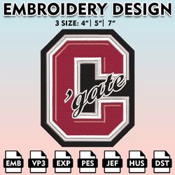 colgate raiders embroidery files, embroidery designs, ncaa embroidery files, digital download...