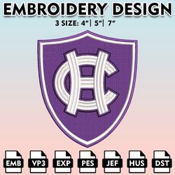 holy cross crusaders embroidery files, embroidery designs, ncaa embroidery files, digital download....