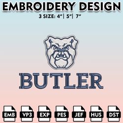 butler bulldogs embroidery files, embroidery designs, ncaa embroidery files, digital download......