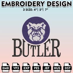 butler bulldogs embroidery files, embroidery designs, ncaa embroidery files, digital download........