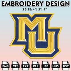 marquette golden eagles embroidery files, embroidery designs, ncaa embroidery files, digital download...