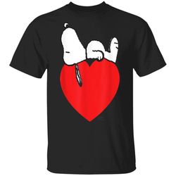 peanuts snoopy heart valentine&8217s day g500 gildan 5.3 oz. t-shirt