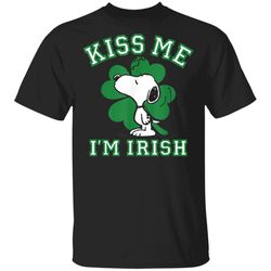 peanuts snoopy kiss me i&8217m irish clover shirt