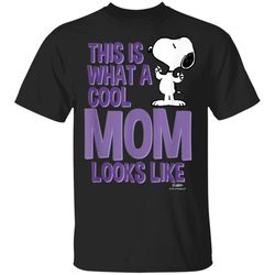 peanuts snoopy this is what a cool mom looks like t shirt