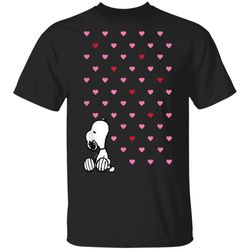 peanuts valentine snoopy hearts g500 gildan 5.3 oz. t-shirt