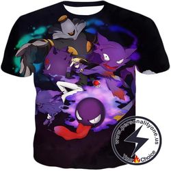 pokemon awesome ghost type pokemons amazing anime t-shirt