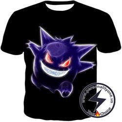 pokemon cool ghost type pokemon gengar amazing black t-shirt
