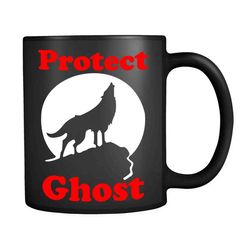 protect ghost game of thrones jon snow&8217s direwolf parody 11oz mug