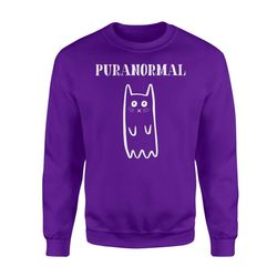 purranormal ghost cat paranormal halloween kitty halloween sweatshirt