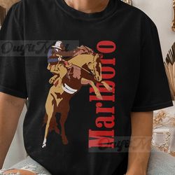 vintage marl-b0ro cowboy wild west shirt, country music, cowboy killer shirt, boho shirt, cowboy rodeo unisex tshirt