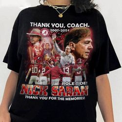 thank you coach nick saban alabama football shirt, shirt, nick saban shirt football gift unisex, nick saban football 90s