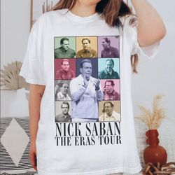 vintage nick saban the eras tour shirt, shirt, football shirt, classic 90s graphic tee, unisex, vintage bootleg