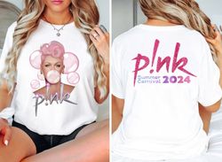 p!nk pink singer summer carnival 2024 tour shirt, pink fan lovers shirt, music tour 2024 shirt, trustfall album shirt