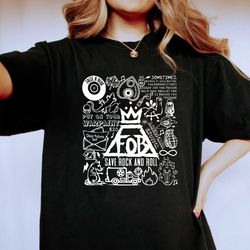 boy doodle art shirt vintage, gift for fan, vintage fall out boy lyric merch tee, vintage 90s shirt