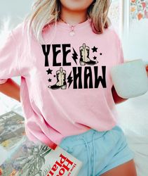 yee haw vintage retro shirt, cowgirl boot shirt, western american shirt, retro t-shirt, western graphic tee