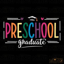 retro preschool graduate mini heart svg