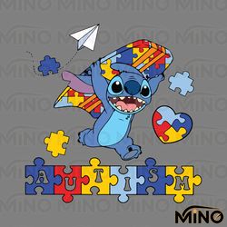 funny stitch autism puzzle pieces png digital download files