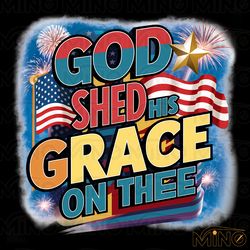 god shed his grace on thee usa flag png digital download files