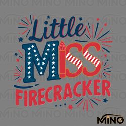 little miss firecracker party in the usa svg