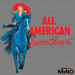 patriotic cowgirl all american sweetheart png