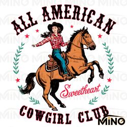 all american sweetheart cowgirl club png