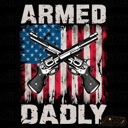 retro armed and dadly usa flag png digital download files