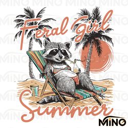 feral girl summer beach vibes png digital download files