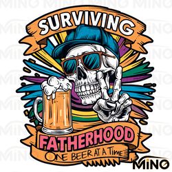 surviving fatherhood one beer at a time skeleton dad png