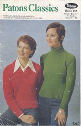 knitting pattern for ladys jumpers cardigans patons 161 vintage