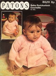 vintage knitting pattern for baby patons 8020 darling duet