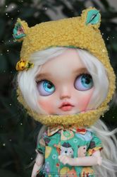 blythe custom doll blythe ooak blythe doll blythe with natural hair