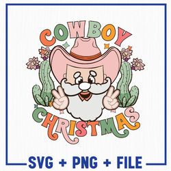 cowboy christmas svg, christmas svg, merry christmas svg, christmas png