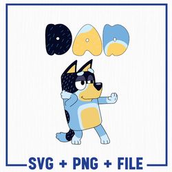 dad svg, bluey bundle svg and png, bluey png, bluey family svg