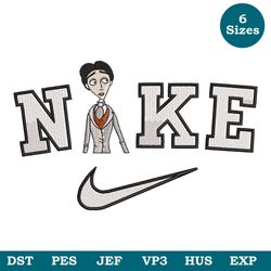 nike victor van dort bride corpes machine embroidery design 6 sizes, cartoon embroidery, anime embroidery, pes, dst, jef