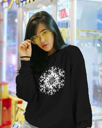 cotton wear women's sweatshirt "forest" walking clothes unisex wear warm sweater sport pullover print art