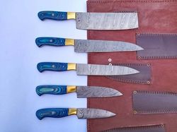 elevate your bbq experience: bm-5009 5-piece hand forged damascus knife set