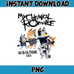 mychemical romance the black parade tour png, bluey family matching png, bluey png, bluey friends png