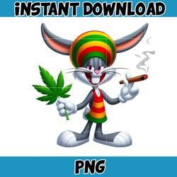 cartoon bugs bunny png,high quality cartoon rasta digital designs, weed png, smoking png, instant download