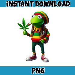 cartoon frog png,high quality cartoon rasta digital designs, weed png, smoking png, instant download