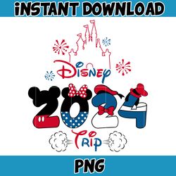 disney 2024 trip png, magical castle png, retro 4th of july png, happy 4th of july png, fourth of july, america flag