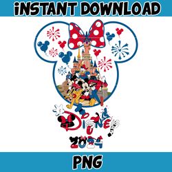 minnie disney 2024 png,mouse and friends png, magical castle png, retro 4th of july png, happy 4th of july png