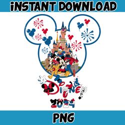 mouse disney 2024 png, mouse and friends png, magical castle png, retro 4th of july png, happy 4th of july png