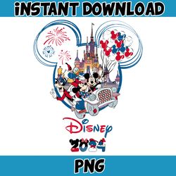 mouse disney 2024 png, mouse and friends png, magical castle png, retro 4th of july png, happy 4th of july png.