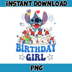 cartoon birthday girl png, birthday png, kids birthday png, cartoon birthday png, birthday gift, instant download