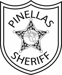 pinellas county sheriff law enforcement patch vector file black white vector outline or line art file