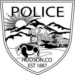 hudson police patch vector file black white vector outline or line art file