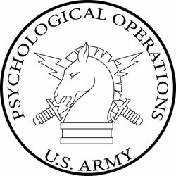 us army psychological operations psyop branch plaque patch vector file black white vector outline or line art file