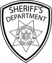allegany county sheriff law enforcement patch vector file black white vector outline or line art file